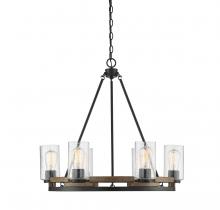 Lighting One US V6-L1-7600-6-185 - Lynwood 6-Light Chandelier in Lodge