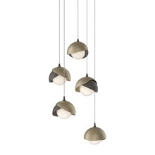 Hubbardton Forge 131125-SKT-LONG-07-84-GG0711 - Brooklyn 5-Light Double Shade Pendant