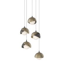 Hubbardton Forge 131125-SKT-LONG-20-84-GG0711 - Brooklyn 5-Light Double Shade Pendant