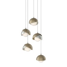 Hubbardton Forge 131125-SKT-LONG-85-84-GG0711 - Brooklyn 5-Light Double Shade Pendant