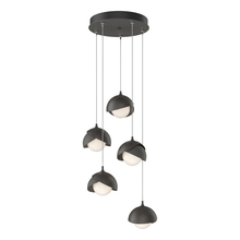 Hubbardton Forge 131125-SKT-STND-20-14-GG0711 - Brooklyn 5-Light Double Shade Pendant