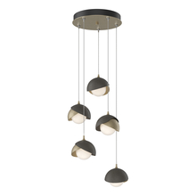 Hubbardton Forge 131125-SKT-STND-84-07-GG0711 - Brooklyn 5-Light Double Shade Pendant