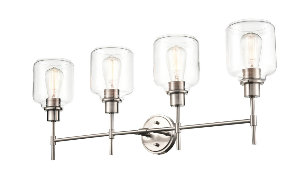 Asheville 4-Light Vanity Satin Nickel