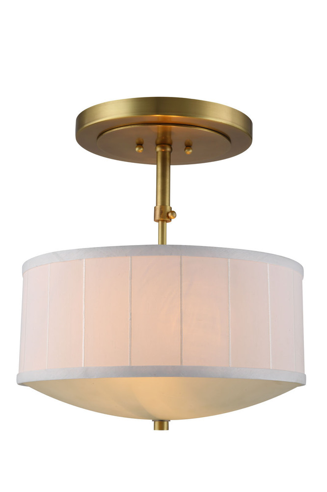 Manhattan Collection Chandelier D:15 H:14 Lt:2 Burnished Brass Finish