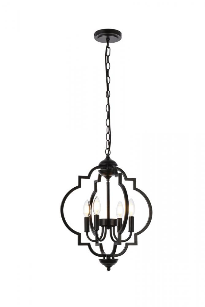 Sandara 4 lights pendant in black