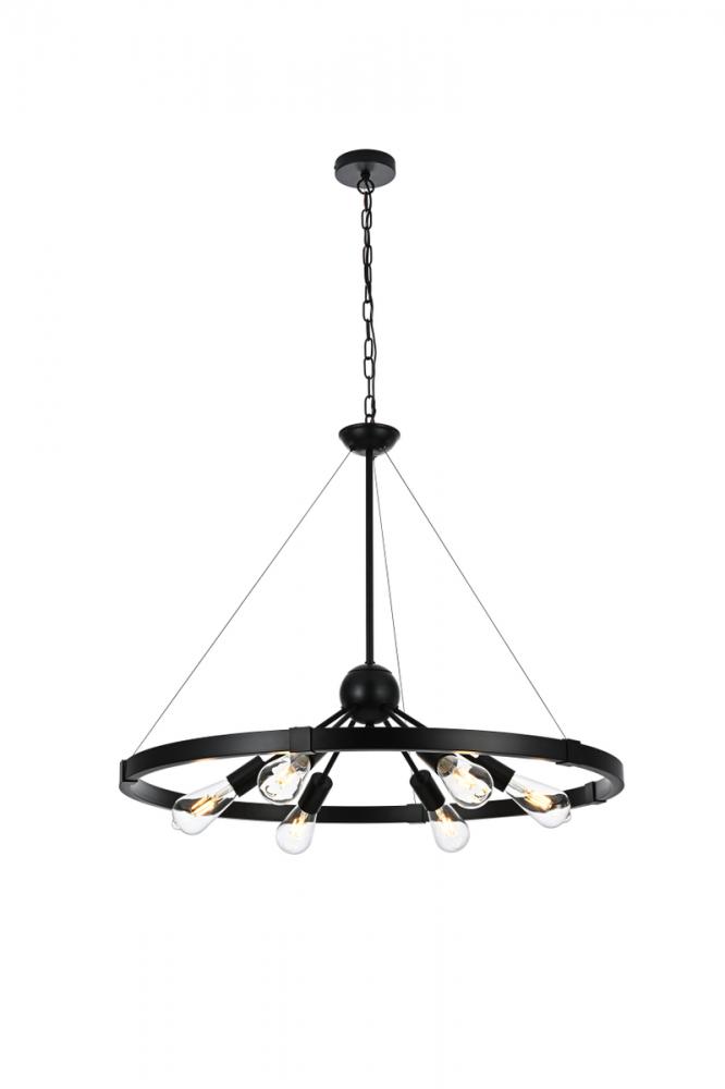 Thora 32 Inch Pendant Light in Black