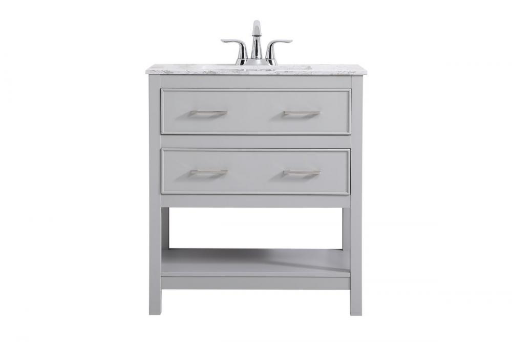 30 Inch Single Bathroom Vanity in Grey