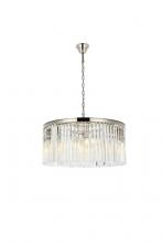 Elegant 1208D31PN/RC - Sydney 8 light polished nickel Chandelier Clear Royal Cut Crystal