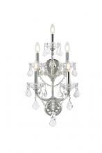 Elegant 2800W5C/RC - Maria Theresa 5 Light Chrome Wall Sconce Clear Royal Cut Crystal