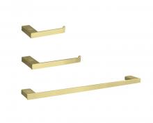 Elegant HWB-13S3RBGD - Sofia 3-piece Bathroom Hardware Set in Brushed Gold