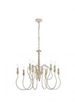 Elegant LD7045D30WD - Flynx 9 lights pendant in weathered dove