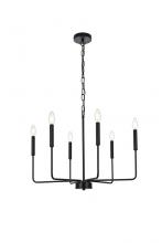 Elegant LD740D26BK - Willa 26 Inch Pendant Light in Black