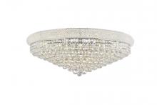 Elegant V1800F36C/RC - Primo 20 Light Chrome Flush Mount Clear Royal Cut Crystal