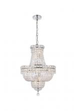 Elegant V2528D18C/RC - Tranquil 12 Light Chrome Pendant Clear Royal Cut Crystal