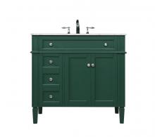 Elegant VF12536GN - 36 Inch Single Bathroom Vanity in Green