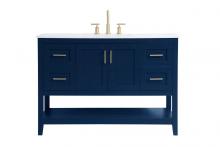 Elegant VF16048BL - 48 Inch Single Bathroom Vanity in Blue