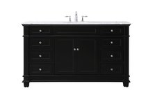 Elegant VF50060BK - 60 Inch Single Bathroom Vanity Set in Black