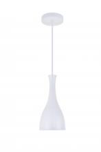 Elegant LD2407WH - Aiken 1 Light White Pendant