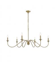 Elegant LD5056D48SG - Rohan 48 Inch Chandelier in Satin Gold