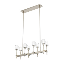 Alora Lighting LP314308PNCC - SALITA 8 LIGHT LINEAR PENDANT POLISHED NICKEL CLEAR CRYSTAL