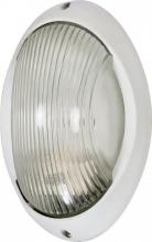 Nuvo 60/526 - 1 Light - 11" Large Oval Bulkhead - Semi Gloss White Finish