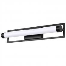  62/668 - Canal LED Medium Vanity; Matte Black Finish; White Acrylic Lens