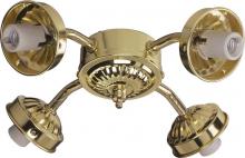 Quorum 2444-102 - Four Light Polished Brass Fan Light Kit