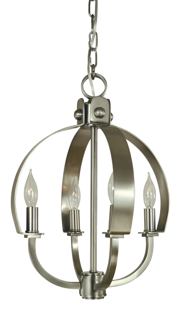 4-Light Antique Brass Luna Chandelier