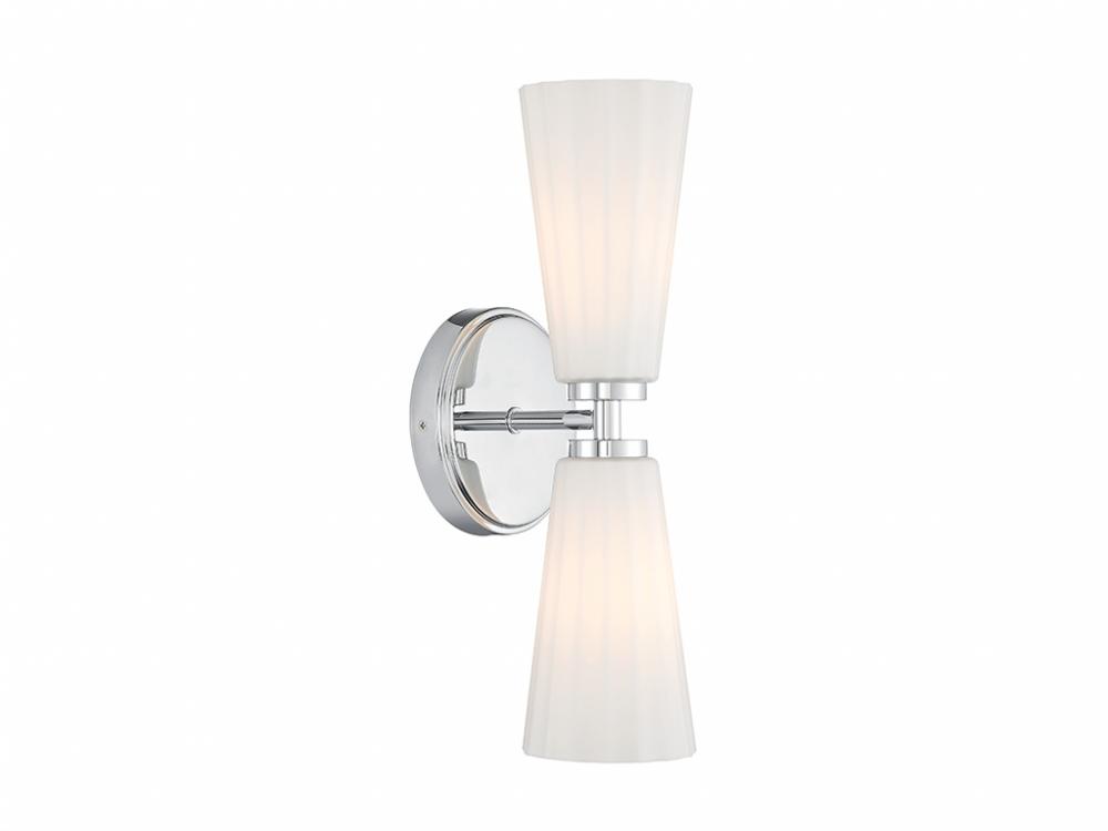 2-Light Wall Sconce in Chrome