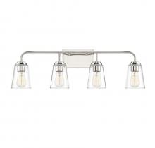 Savoy House Meridian M80045PN - 4-Light Bathroom Vanity Light in Polished Nickel