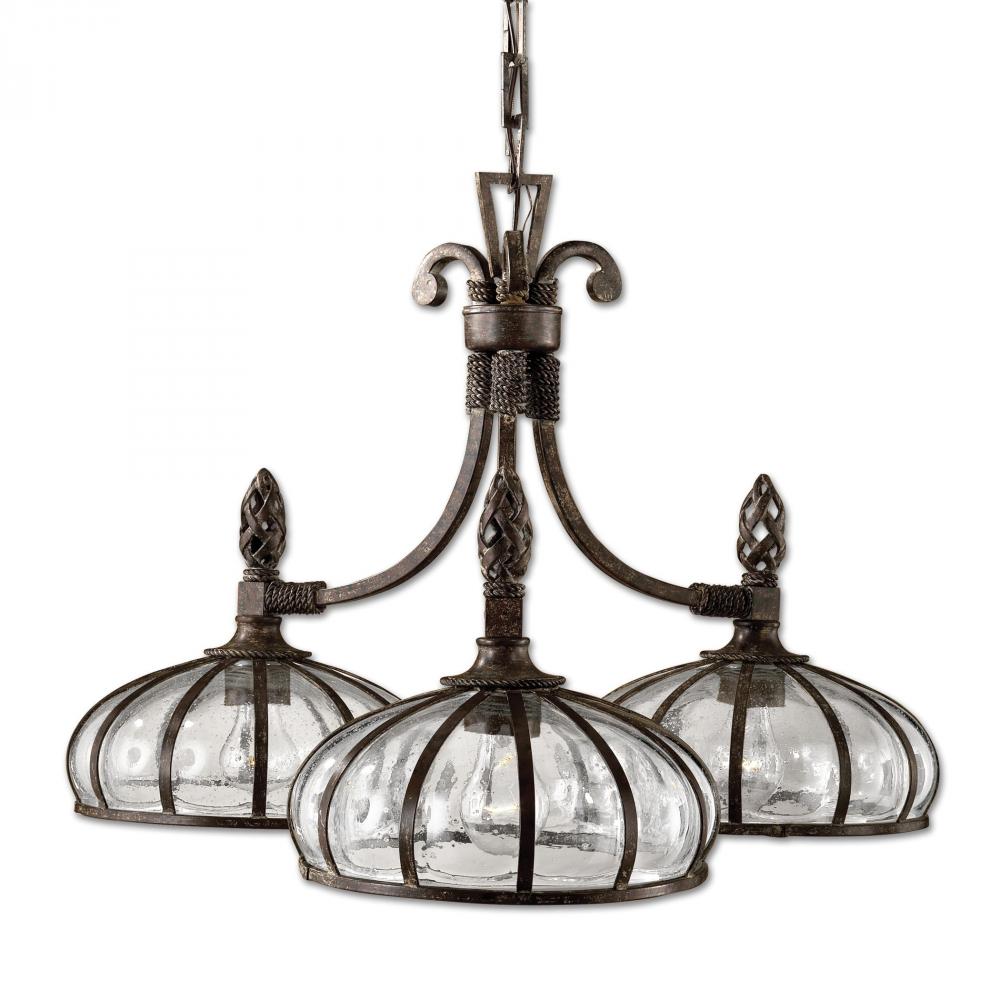 Uttermost Galeana 3 Light Iron Chandelier