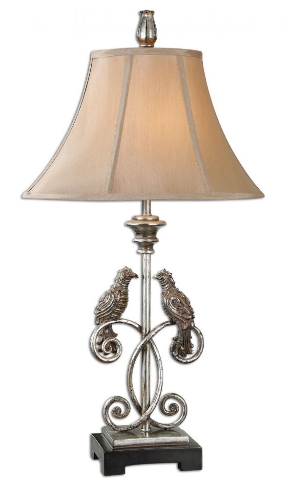 One Light Silver Table Lamp