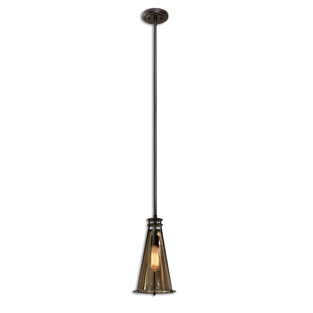 Uttermost Frisco 1 Lt Black Metal Mini Pendant