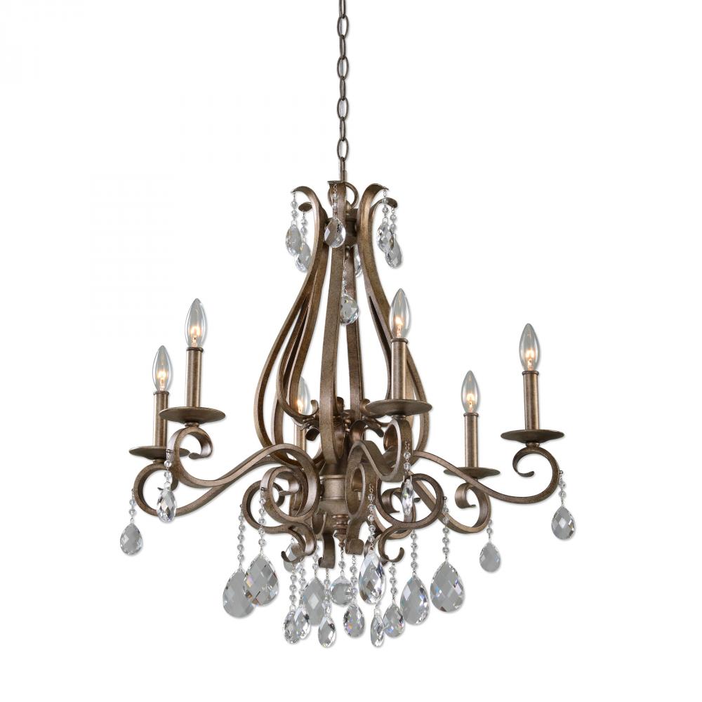 Uttermost Siobhan 6 Light Crystal Chandelier