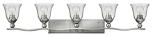 Hinkley 5895BN-CL - Five Light Vanity