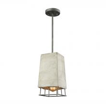 ELK Home 14318/1 - Brocca 1-Light Mini Pendant in Silverdust Iron with Concrete and Metal Shade