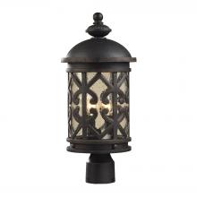 ELK Home 42064/2 - Tuscany Coast 2-Light Outdoor Post Mount in Weathered Charcoal