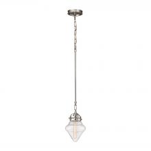 ELK Home 67145/1 - Gramercy 1-Light Mini Pendant in Satin Nickel with Clear Glass