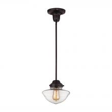 ELK Home 69152-1 - Schoolhouse 1-Light Mini Pendant in Oil Rubbed Bronze with Clear Glass