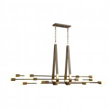 ELK Home 69327/14 - Sabine 72'' Wide 14-Light Linear Chandelier - Pecan with Brushed Gold