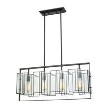 ELK Home 72164/4 - Stratus 4 Light Chandelier in Oil Rubbed Bronze with Clear Glass