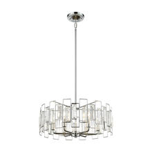 ELK Home 81374/6 - Crosby 6-Light Chandelier in Polished Chrome with Clear Crystal