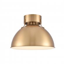 ELK Home EC89744/1 - Zayne 12'' Wide 1-Light Semi Flush - Brushed Gold