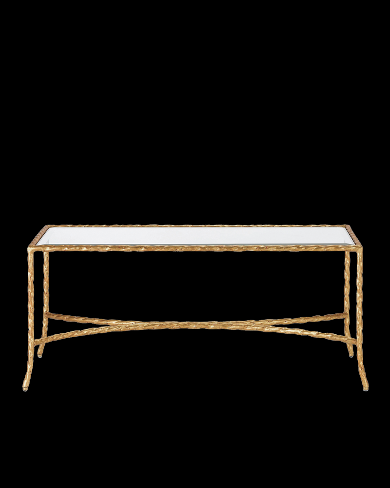 Gilt Twist Bronze Cocktail Table