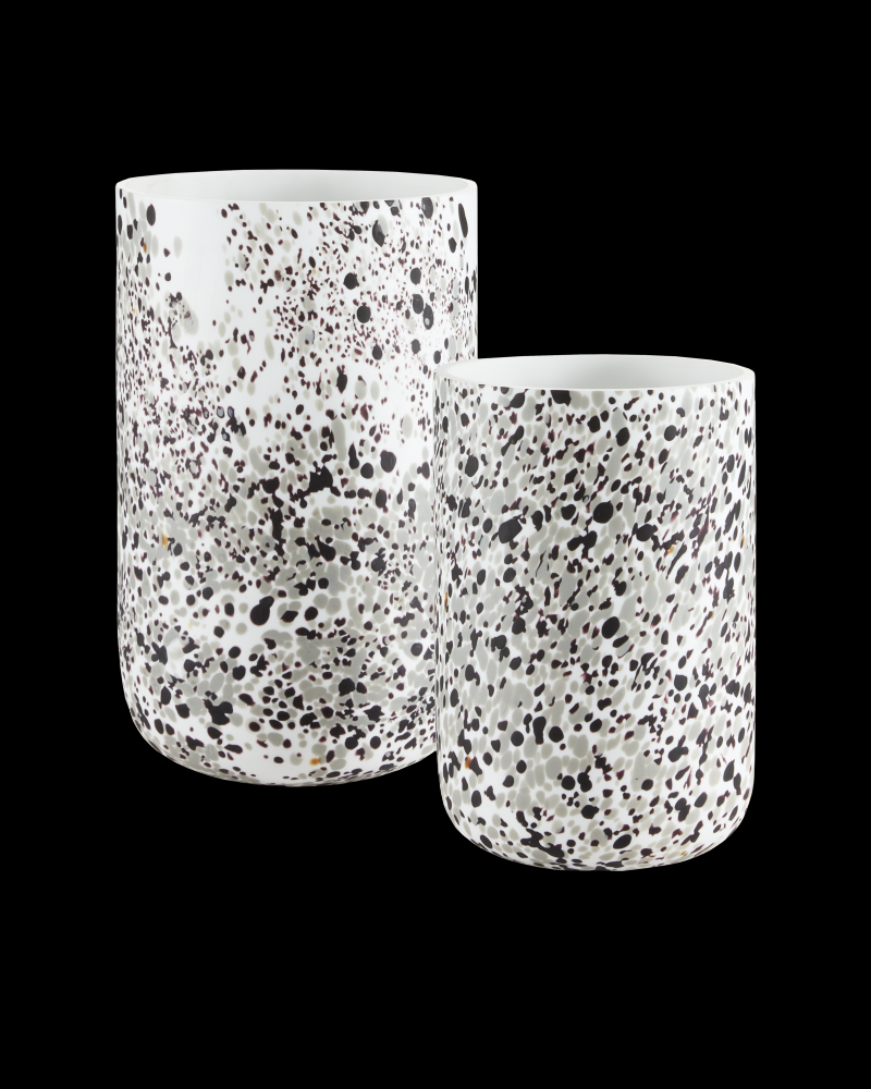 Pari White Confetti Vase Set of 2