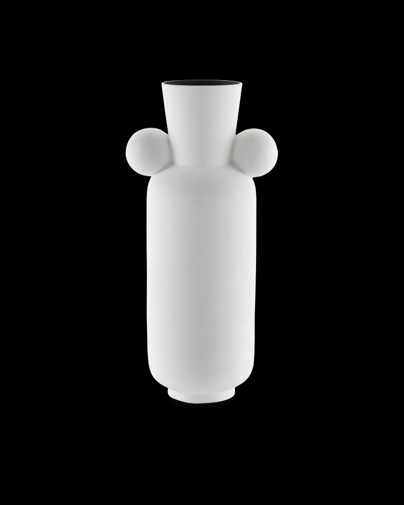 Happy 40 Tall White Vase