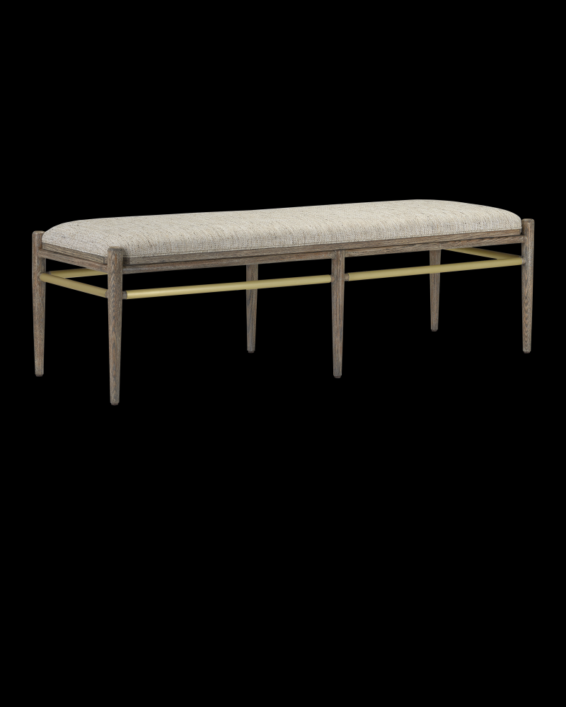 Visby Light Pepper Bench, Calcutta Linen