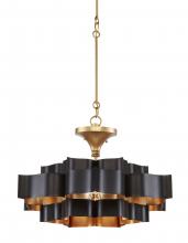 Currey 9000-0855 - Grand Lotus Small Black Chande