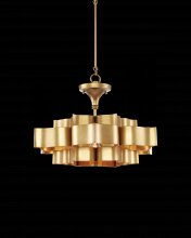 Currey 9944 - Grand Lotus Small Gold Chandelier