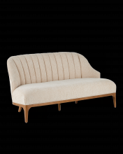 Currey 7000-0772 - Inga Settee, Crhom Nona Oatmeal